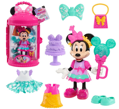 Disney Just Play Minnie Mouse Fabulous Fashion Doll Sweet Party Accessories New