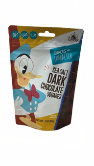 Disney Parks Snack with Characters Donald Sea Salt Dark Chocolate Squares 3oz N