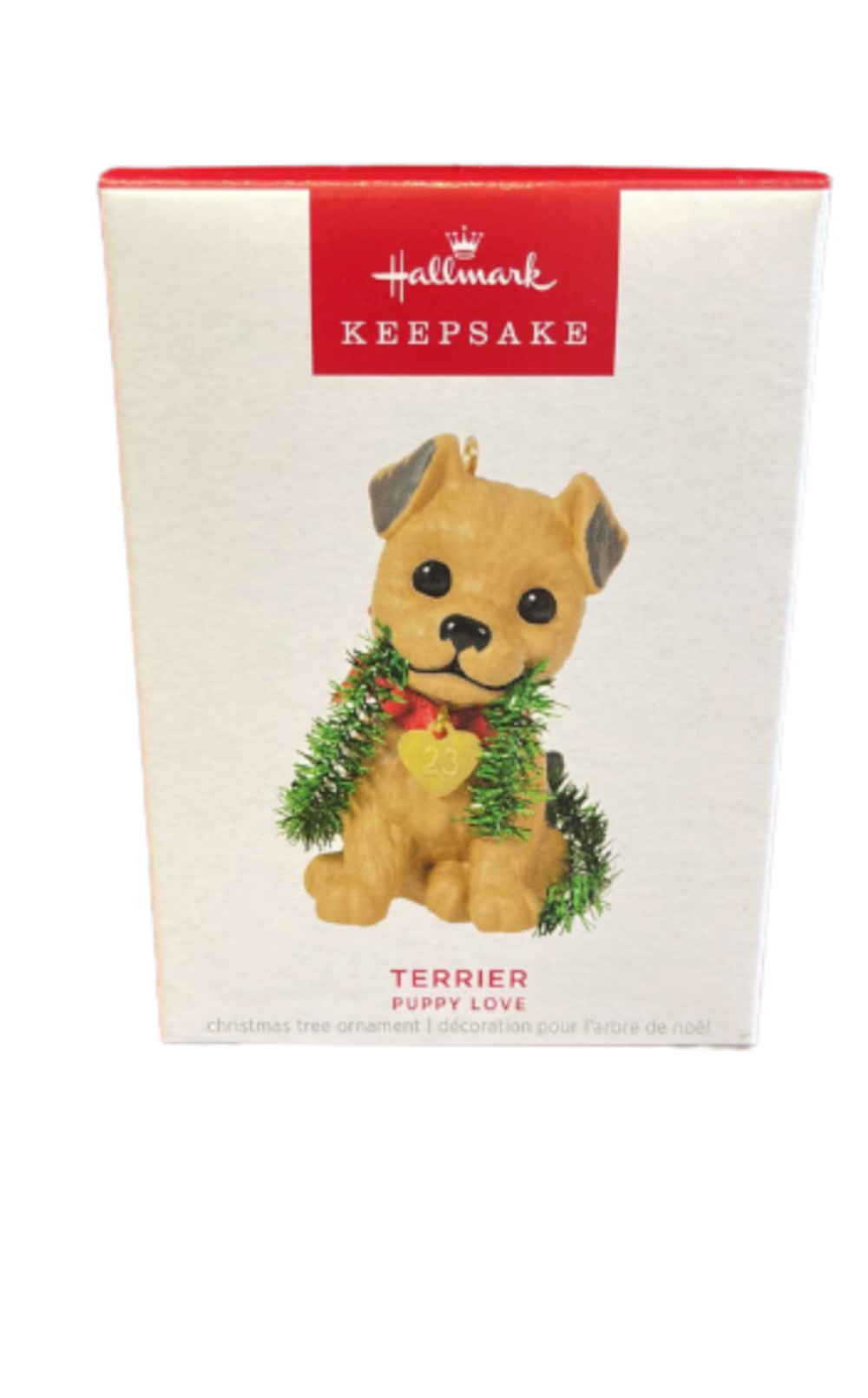 Hallmark 2023 Keepsake Puppy Love Terrier Christmas Ornament New with Box