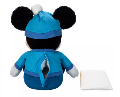 Disney Parks Mickey Holiday Snowflake Weighted Pouch Plush New with Tag