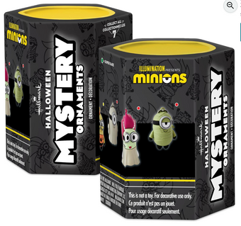 Hallmark Minions Mystery Halloween Christmas Ornaments, Set of 2 New With Tag