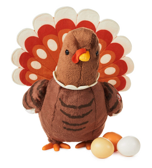 Hallmark Gobblin' Egg-Laying Turkey Plush With Sound and Motion 12" New With Tag