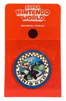 Universal Studios Super Nintendo World Mario Kart Luigi Pin New W Card