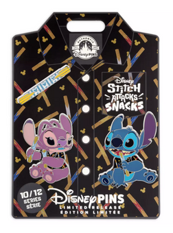 Disney Parks Stitch Attacks Snacks Pin Set – Churro – October New with Tag