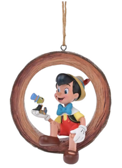 Disney Parks Pinocchio and Jiminy Cricket Christmas Ornament New With Tag