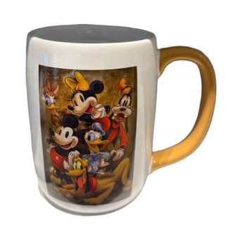 Disney Parks Fine Artist Mickey Mouse and friends Coffee Mug New With Tag