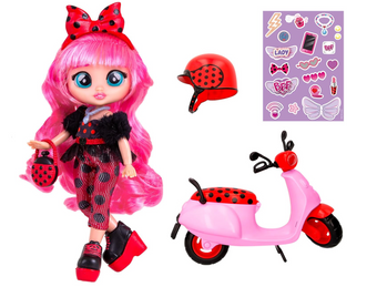 Cry Babies BFF Lady's Scooter 7.8 Inch Doll Multicolor New with Box