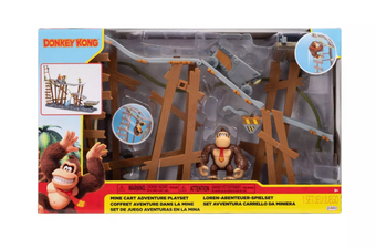 Nintendo Donkey Kong Mine Cart Adventure Playset Toy New With Box