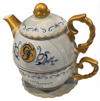 Disney Parks Grand Floridian 3 Pieces Ceramic Teapot Set New With Tag