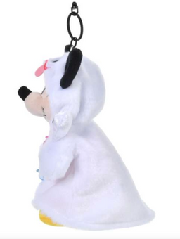 Disney Parks Halloween Minnie as Ghost Plush Keychain Bag Charm New with Tag