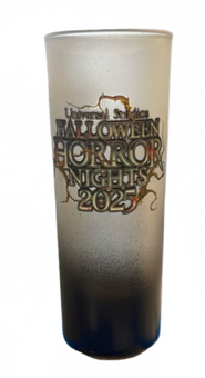 Universal Studios Halloween Horror Nights 2025 Never Go Alone Shot Glass New Tag
