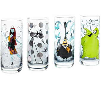 Hallmark Disney The Nightmare Before Christmas Color-Changing Glasses Set of 4