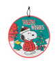 Peanuts Snoopy and Woodstock Warm Wishes Christmas Metal Hanging Sign New
