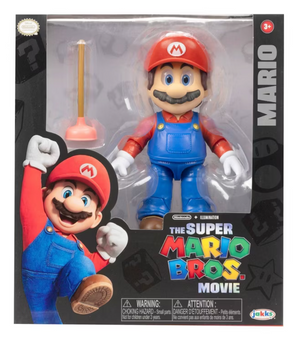 Nintendo The Super Mario Bros. Movie Mario Figure with Plunger Accessory Toy New