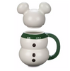 Disney Parks Mickey Snowman Christmas Holiday Coffee Mug New