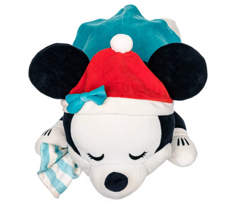 Disney Disney 100 Retro Reimagined Holiday Minnie Santa Cuddleez Plush New w Tag