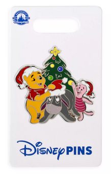 Disney Parks Santa Winnie the Pooh and Pals Holiday Pin New With Card
