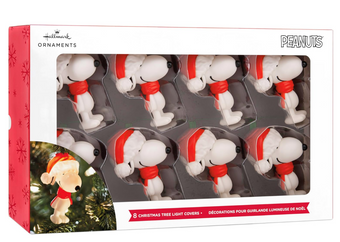Hallmark Peanuts Snoopy Christmas String Light Covers, Set of 8 New With Box