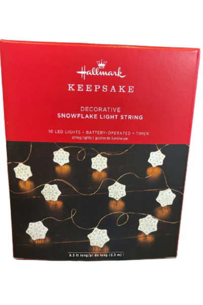 Hallmark 2023 Keepsake Snowflake 10-Light Christmas String Lights New with Box