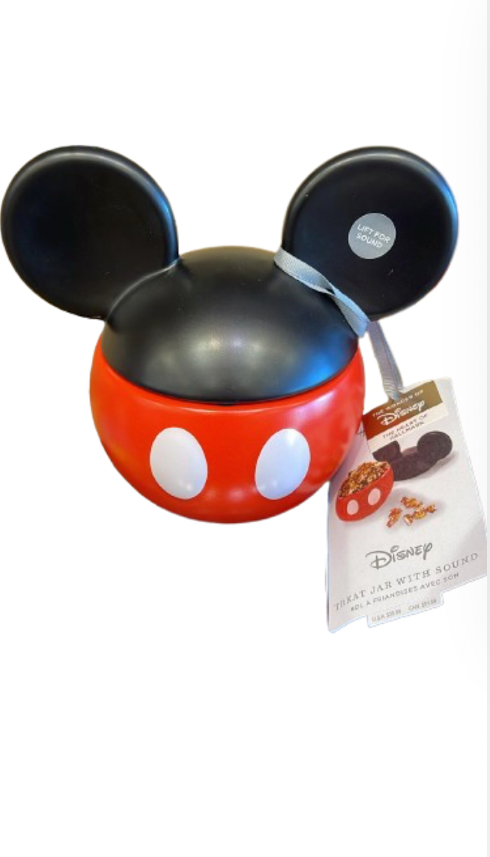 Hallmark Disney Mickey Icon Treat Jar With Sound New with Tag