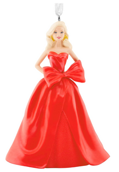 Hallmark Mattel Holiday Barbie 2026 Blonde Red Dress Christmas Ornament New Box