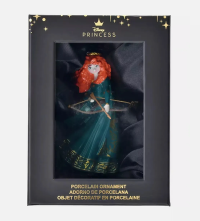 Disney Parks Princess Merida Glitter Porcelain Christmas Ornament New with Box