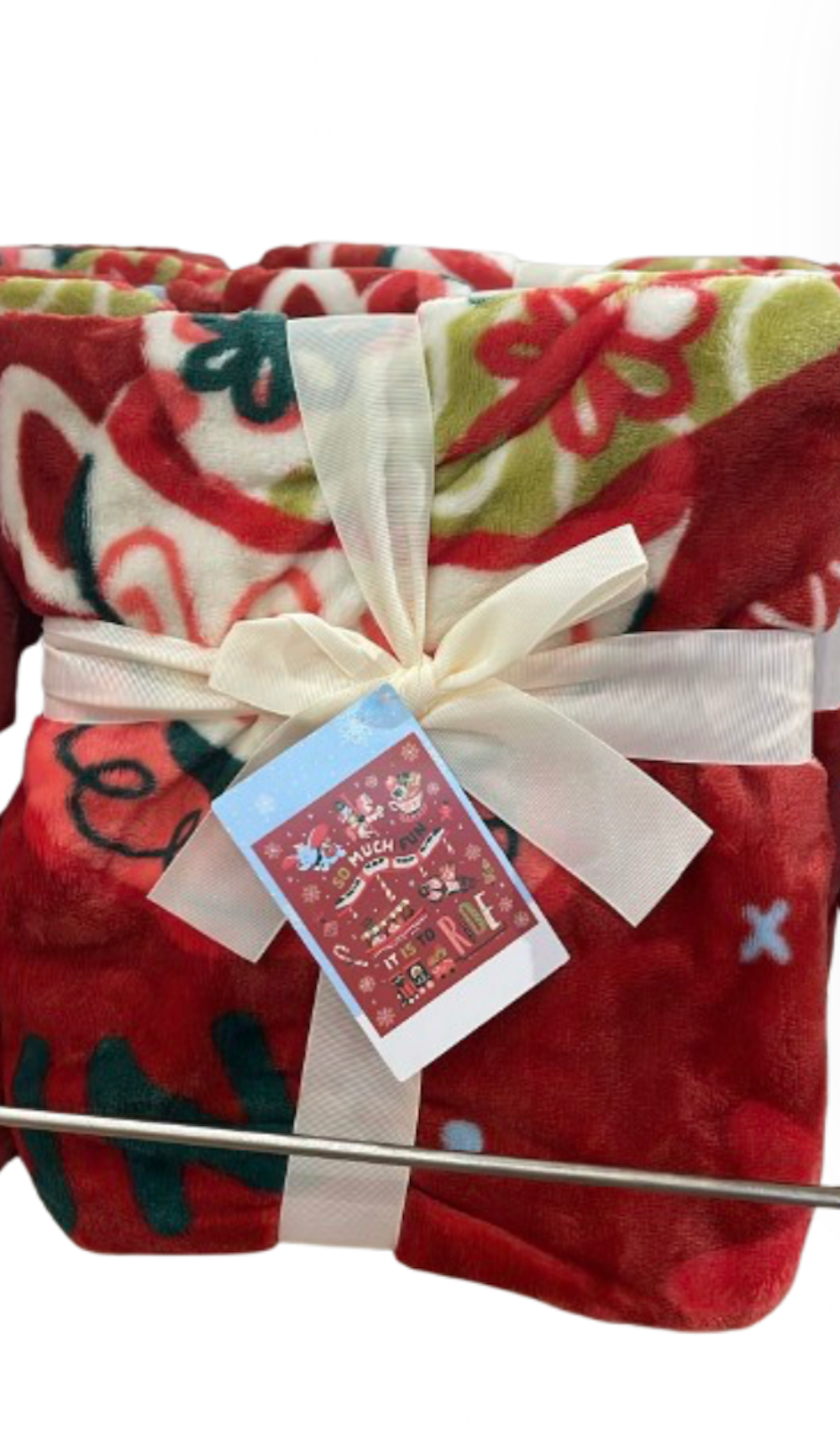 Disney Parks So Much Fun It Is To Ride Holiday Christmas Throw Blanket New w Tag