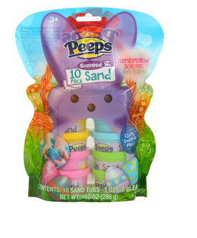 PEEPS Marshmallow Scented Play Sand Set 10 Sand Tubs New Sealed