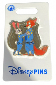 Disney Parks Judy Hopps & Nick Wilde Badge OE Zootopia Pin New with Card