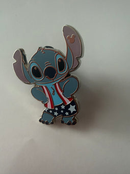 Disney Parks 2024 Mickey Hidden Stitch Holidays 4th of July Pin New