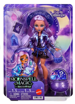 Moonspell Magic by Monster High Layla Stone Fashion Doll, Crystal Witch Toy New