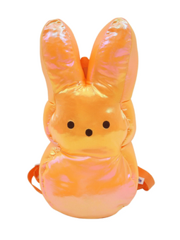 Peeps Zipper Plush Backpack - Orange Easter New with Tag
