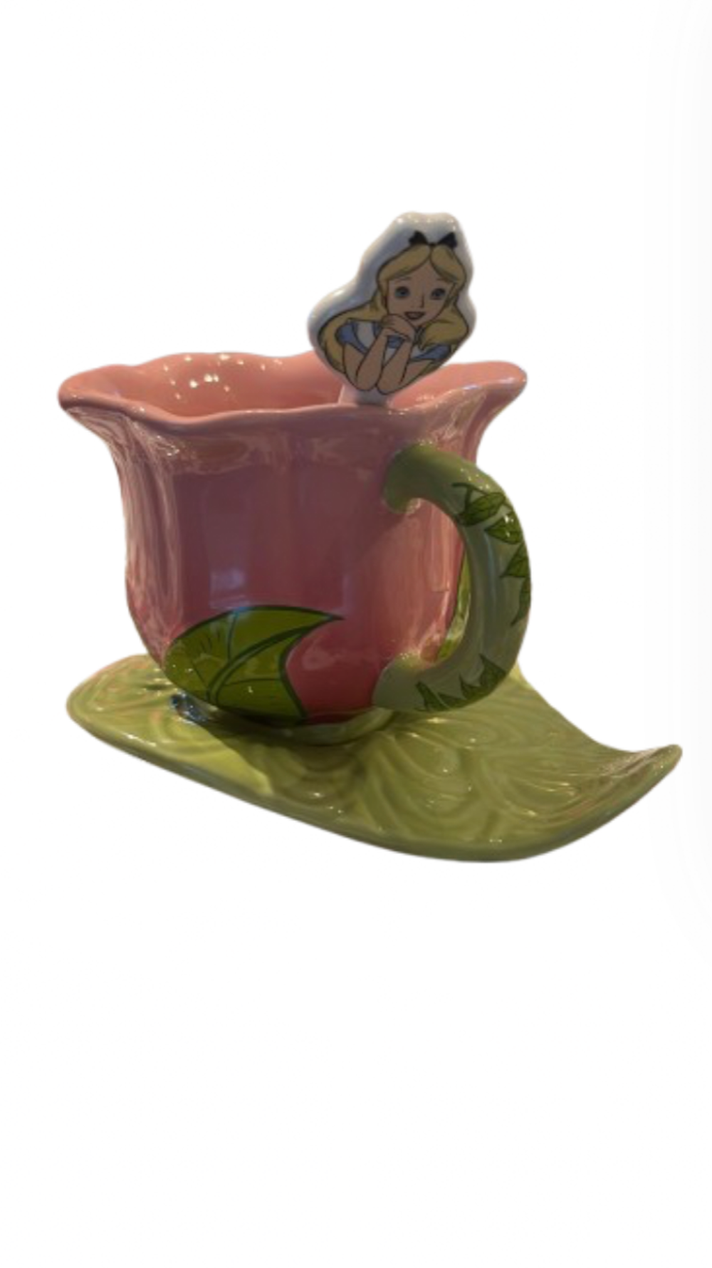 Disney Parks Epcot UK Alice Ashley Eckstein Tea Cup Saucer and Spoon Set New