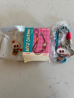 Pop Mart Labubu The Monsters Let's Checkmate Pawn Pendant Keychain Charm New