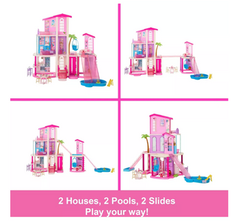 Barbie Dream House Dollhouse 2026 Pools Slides Elevator with 3 Levels 65+ Pieces
