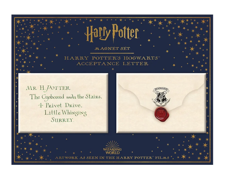 Universal Studios Harry Potter Hogwarts Acceptance Letter Magnet Set New w Tag