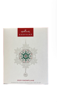 Hallmark 2025 Keepsake Snowflake 2025 Porcelain Christmas Ornament New with Box