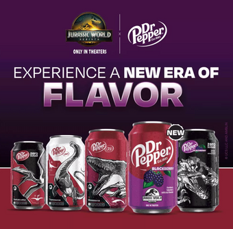 Dr Pepper Strawberries & Cream Soda Spinosaurus Jurassic 12 pk 12 fl oz Cans