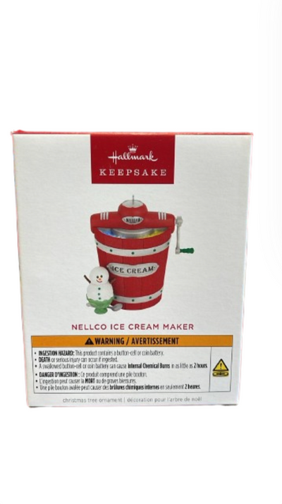 Hallmark 2025 Keepsake Nellco Ice Cream Maker Musical Christmas Ornament New Box