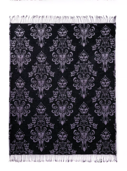 Disney Parks The Haunted Mansion Wallpaper Throw Blanket New With Tag