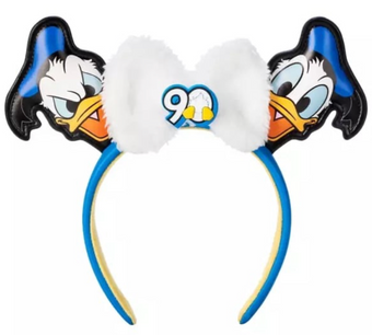 Disney Parks Donald Duck 90th Anniversary Ears Headband New With Tag