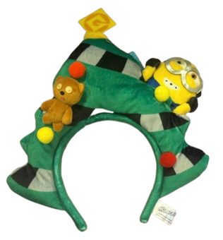 Universal Studios Minions Despicable Me Christmas Tree Headband New With Tag