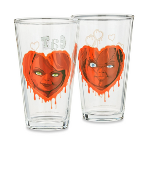 Zak Valentine 2024 Chucky and Bride 2Pk Glassware Set New with Box