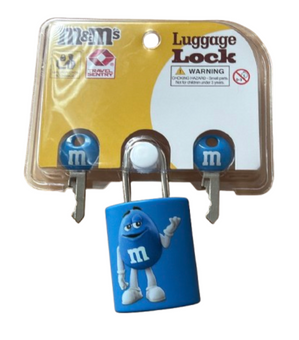 M&M's World Character 2026 Blue Luggage Lock With 2 Keys New Sealed