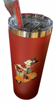 Disney Parks Epcot World Italy Minnie Mouse Vespa Tumbler New With Tag