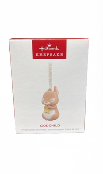 Hallmark 2024 Keepsake Godchild Bunny Porcelain Christmas Ornament New with Box