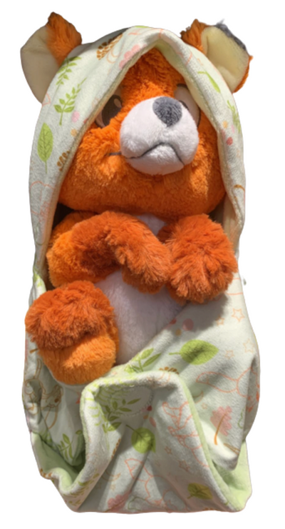 Disney Parks Orange Babies Plush in Blanket Pouch New With Tag