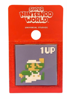 Universal Studios Super Nintendo World Luigi 1 UP Pin New With Card