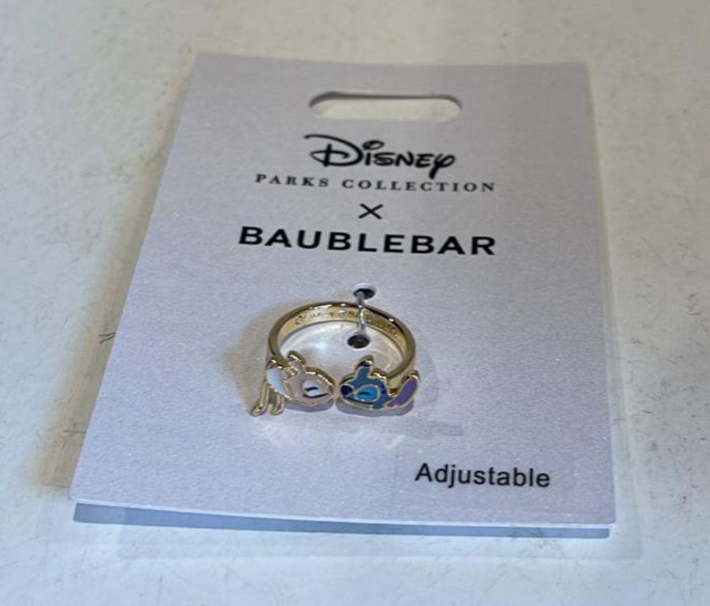 Disney Parks x Baublebar Angel and Stitch Adjustable Ring New With Tag