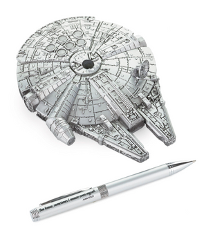 Hallmark Disney Star Wars Millennium Falcon Desk Accessory With Pen New With Tag